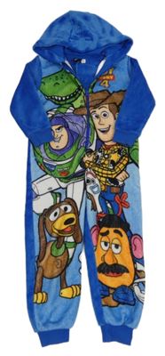 Modrá plyšová kombinéza s potiskem Toy Story a kapucí Disney