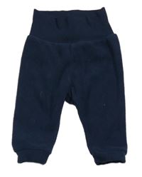 Tmavomodré fleecové tepláky H&M