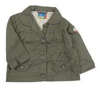 Hnědý plátěný jarní kabát Topolino 