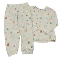 Bílé fleecové pyžamo se zvířátky M&S