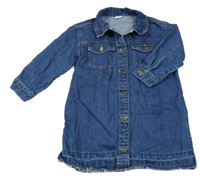 Modré riflové propínací šaty Next 