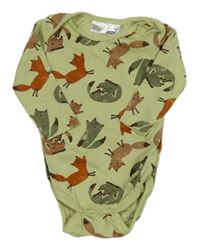 Světlezelené body s liškami Ergee