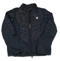 Tmavomodrá šusťákovo/tepláková bundomikina Covalliero