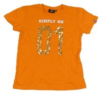 Oranžové tričko s číslem 9th Avenue 