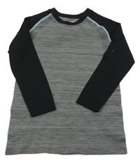 Šedo-černé spodní funkční triko Pocopiano 