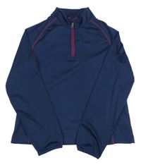 Tmavomodrá sportovní funkční mikina Crane