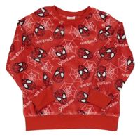 Červená plyšová mikina se Spider-manem Marve