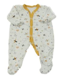 Bílo-okrový overal s letadly 