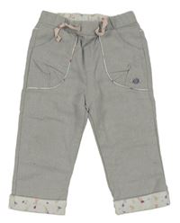 Šedo-zlaté podšité kalhoty Sergent Major 