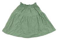 Zelená vzorovaná mušelínová sukně H&M