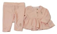 2set - Broskvová sametová peplum mikina + kalhoty River Island