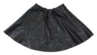 Černá koženková kolová sukně H&M