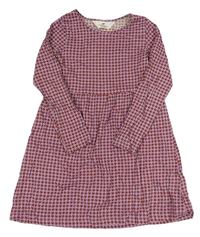 Fialovo-mahagonové vzorované šaty H&M