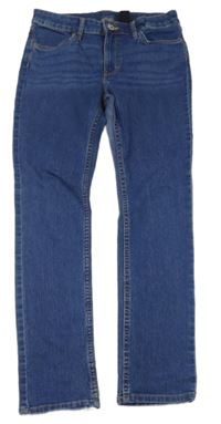 Tmavomodré skinny fit teplákové rifle Denim Co.