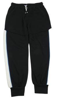 Černo-bílé sportovní tepláky s pruhy H&M