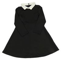 Černé šaty s bílým límečkem 