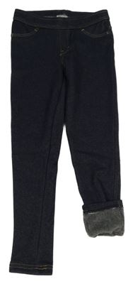 Tmavomodré zateplené tregíny riflového vzhledu