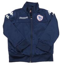 Tmavomodrá propínací sportovní mikina se znakem Kappa