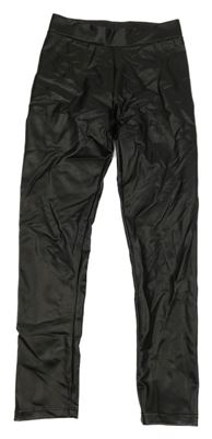 Černé koženkové legíny ZARA