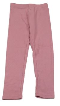 Starorůžové žebrované legíny Matalan