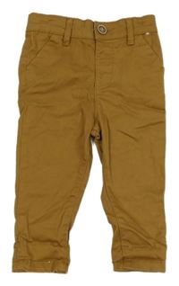 Hnědé chino plátěné kalhoty Denim Co.