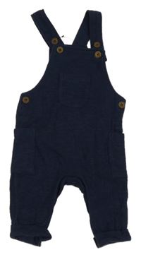 Tmavomodré melírované cargo laclové tepláky s kapsou F&F