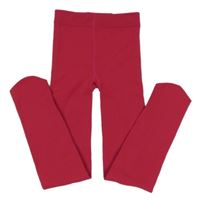 Malinové thermo punčocháče