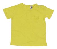 Žluté tričko s kapsou s mašlí C&A