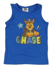 Cobaltově modré tílko s PAW PATROL - Chase nickelodeon