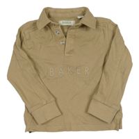Béžová mikina s logem a límečkem TED BAKER