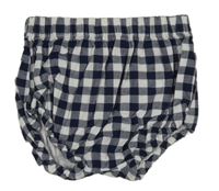 Tmavomodro-bílé kostkované kalhotky na plenky Matalan