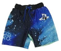 Černo-safírovo-modré plážové kraťasy s logem - PlayStation PRIMARK