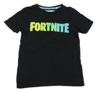 Černé tričko s nápisem - Fortnite