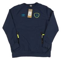 Nové - tmavomodrá šusťáková funkční podšitá bunda se znakem UMBRO