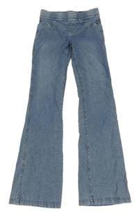 Modré plísňové flare teplákové rifle H&M