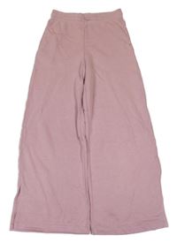Starorůžové široké tepláky H&M