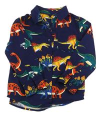 Tmavomodrá košile s dinosaury M&S