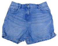 Modré riflové high waist kraťasy George