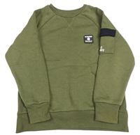 Khaki mikina s nášivkou Primark