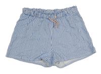 Modro-bílé pruhované bavlněné kraťasy H&M