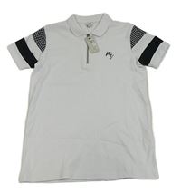Bílé polo tričko s výšivkou River Island