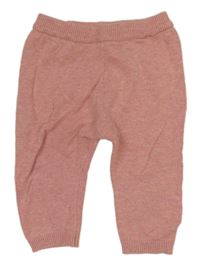 Starorůžové melírované pletené tepláky Matalan