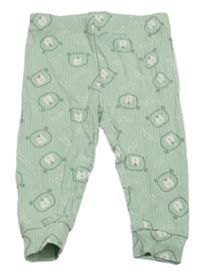 Světlezelené žebrované tepláky s medvědy Lily & Dan