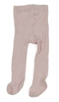 Světlerůžové vzorované punčocháče M&Co.