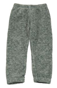 Šedé melírované chlupaté tepláky Next