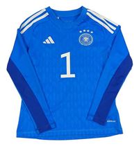 Modré fotbalové funkční triko - Manuel Neuer - Deutschland Adidas
