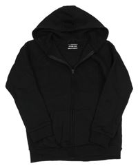 Černá propínací mikina s kapucí Primark