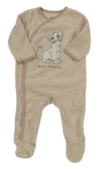 Béžový pruhovaný sametový overal se Simbou C&A