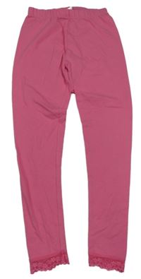 Růžové legíny s krajkou Infinity Kids