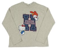Světlešedé melírované mikinotriko s Hello Kitty Zara